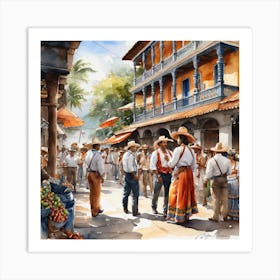 Venezuelan Market 1 Art Print