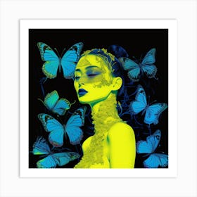 Butterfly Girl 3 Art Print