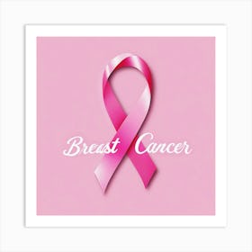 Women Breast Cancer Awareness background in Pink Ribbon international symbol for month October clipart and poster clipart and wall art 7 Art Print