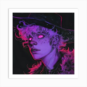 Girl In A Hat 7 Art Print