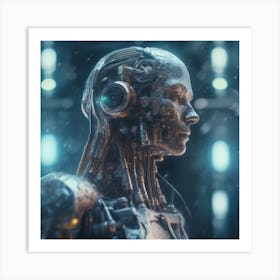 Cyborg Woman 86 Art Print