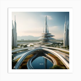 Futuristic City 265 Art Print