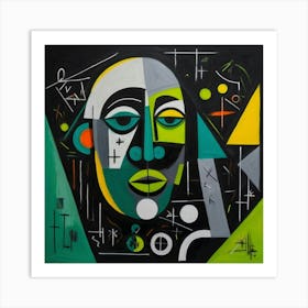 Picasso Like Piece That Represents Diversity Art Print