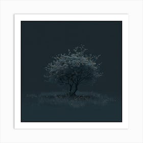 Tree In The Dark Art Print