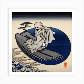 Ghost In A Boat 2 Art Print