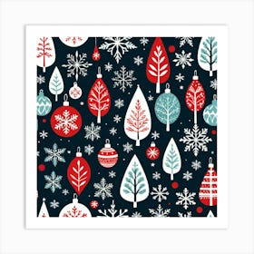 Christmas Seamless Pattern 4 Art Print