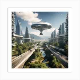 Futuristic Cityscape 142 Art Print