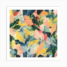 Abstract Brushstrokes Art Print