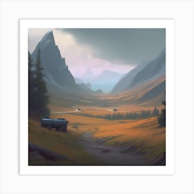 Landscape Painting 144 Art Print