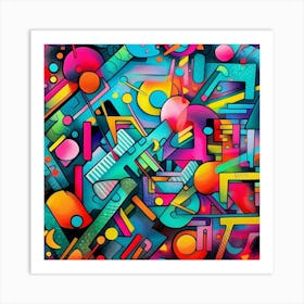 Abstract Colorful Abstract Background Art Print