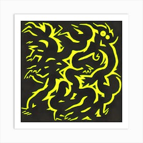 Yellow Lizard Art Print