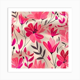 Pink Flowers 2 Art Print