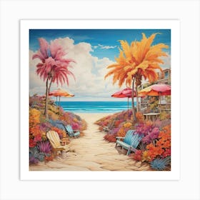 Colors Of The Beach Art Print 3 Art Print