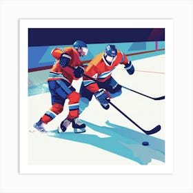 A Ice Hockey Match Vector Design Illustration 1718701057 2 Art Print