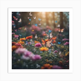 Butterfly Garden Art Print