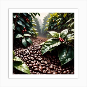 Coffee Beans In The Forest 14 Art Print