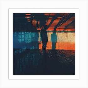 Shadows Of A Man Art Print