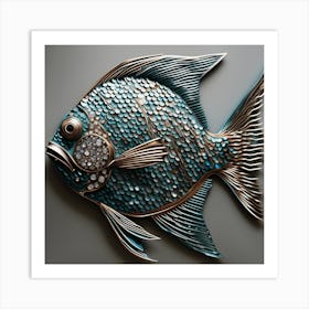 metal fish wall art 5 Art Print