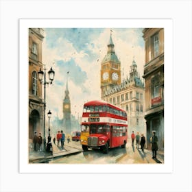 London Bus 1 Art Print