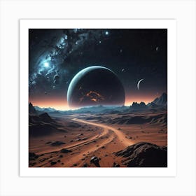 Space Landscape 3 Art Print