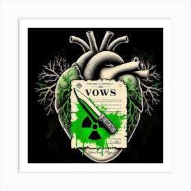 "Vows:Radioactive" Neon Hearts Collection [Risky Sigma] Art Print