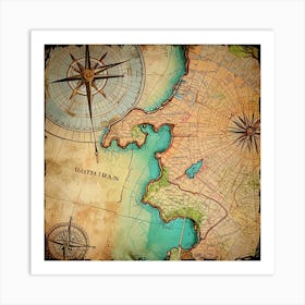 Map Of The World 4 Art Print