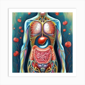 Organs Of The Human Body 9 Art Print