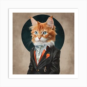 Cat Bowie Art Print Art Print