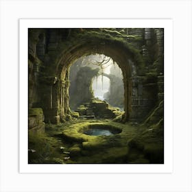 Mossy Cave Art Print