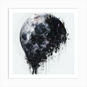 Moon Canvas Print Art Print