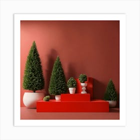 Décor Pour Photographier Avec Trois Petits Podium (4) Art Print