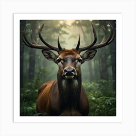 Deer In The Forest Art Print