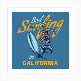 Best Surfing In California Art Print
