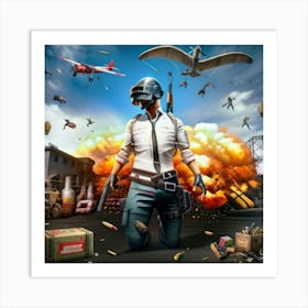 Pubg Cover Art 1 Art Print