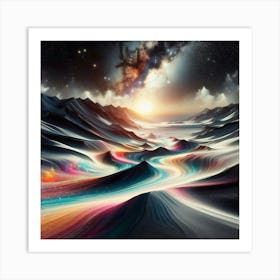 Galaxy Landscape 2 Art Print