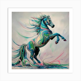 Colorful Horse 20 Art Print