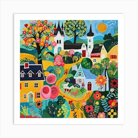 Kids Travel Illustration Warsaw 1 Art Print