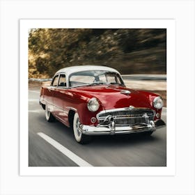 Classic Car On The Road 15 Art Print