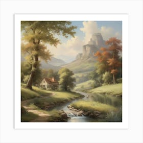 Valley In The Mountains art print Art Print