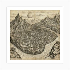 Map Of The Dwarves Art Print