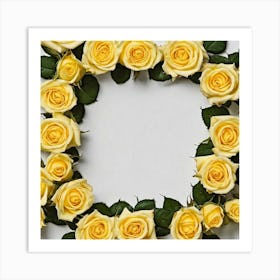 Yellow Roses Frame 26 Art Print