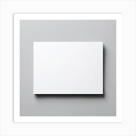 Blank White Poster On A Gray Wall Art Print