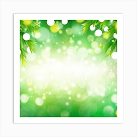 Decorative Spot Green Illumination Holiday Bright Snowflake Highlight Festive High Coloured (3) 2 Art Print