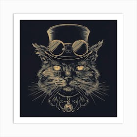 Steampunk Cat 44 Art Print