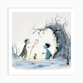 Scrooge And His Friends Art Print