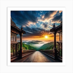 Sunrise Over The Mountains 7 Art Print