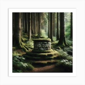 Stone Circle In The Forest Art Print