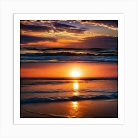 Sunset On The Beach 447 Art Print