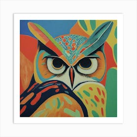 Colorful Owl 3 Art Print