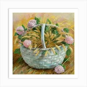 Basket Of Flowers 4 Art Print